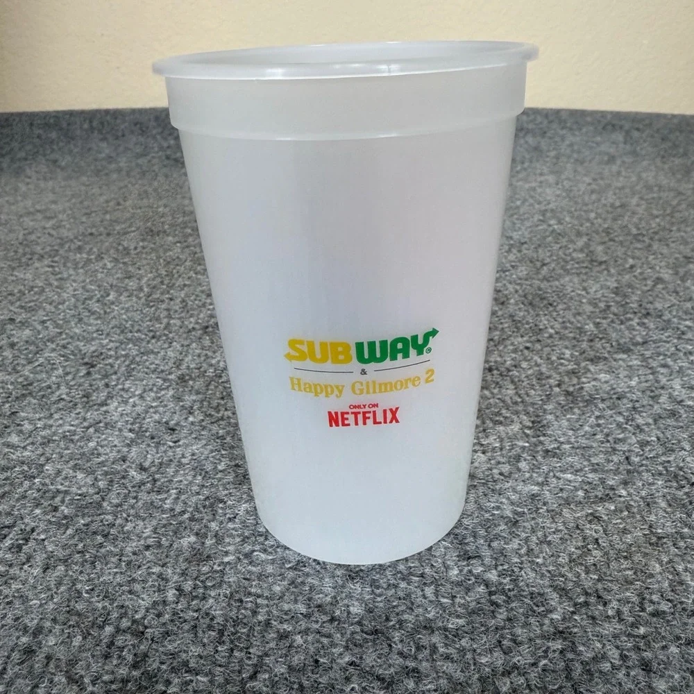 Happy Gilmore 2 Shooter McGavin Subway Netflix Plastic‎ Cup Collectible